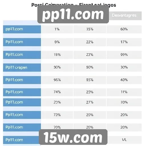 Comparação entre pp11.com e outros sites de jogos